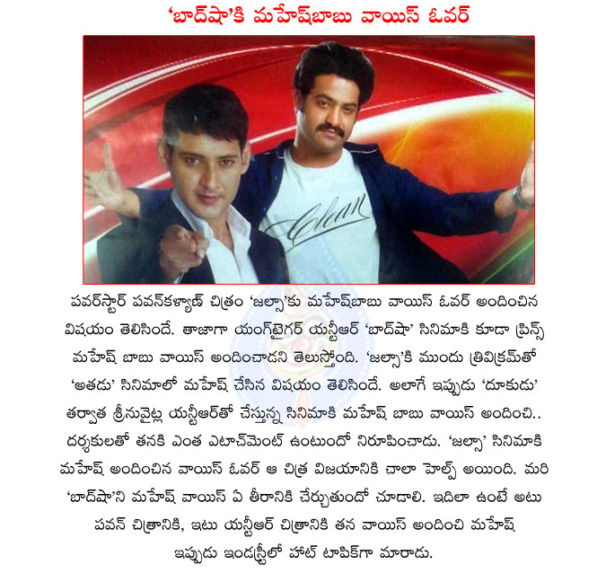 mahesh babu,voice over,jalsa,baadshah,mahesh babu voice over for baadshah,jr ntr,jr ntr with mahesh babu,baadshah movie details,srinu vaitla,pawan kalyan jalsa,mahesh babu voice over,trivikram srinivas,jalsa seen repeat in baadshah,prince mahesh voice  mahesh babu, voice over, jalsa, baadshah, mahesh babu voice over for baadshah, jr ntr, jr ntr with mahesh babu, baadshah movie details, srinu vaitla, pawan kalyan jalsa, mahesh babu voice over, trivikram srinivas, jalsa seen repeat in baadshah, prince mahesh voice